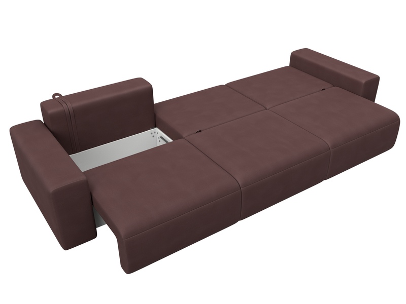 Диван прямой Лига-036 НПБ Классик Лонг, Замша, JOLY 09 бордовый