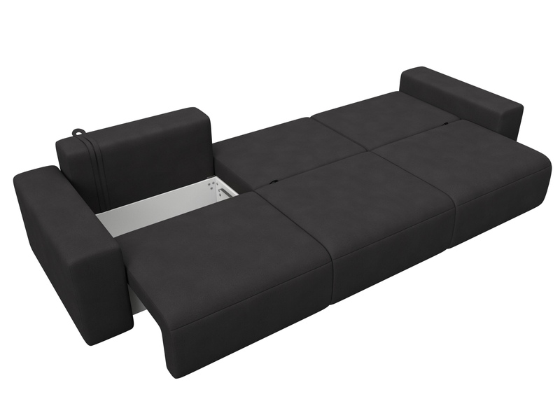 Диван прямой Лига-036 НПБ Классик Лонг, Замша, JOLY 08 коричневый