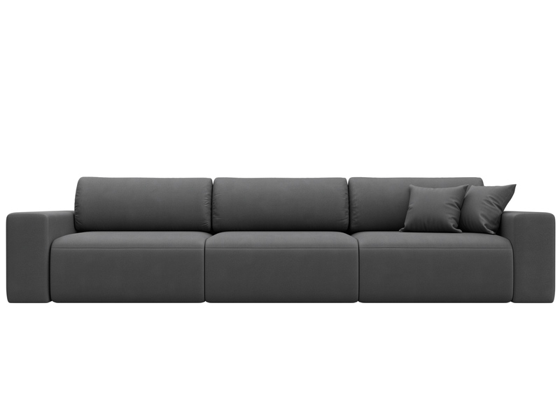 Диван прямой Лига-036 НПБ Классик Лонг, Замша, JOLY 13 серый