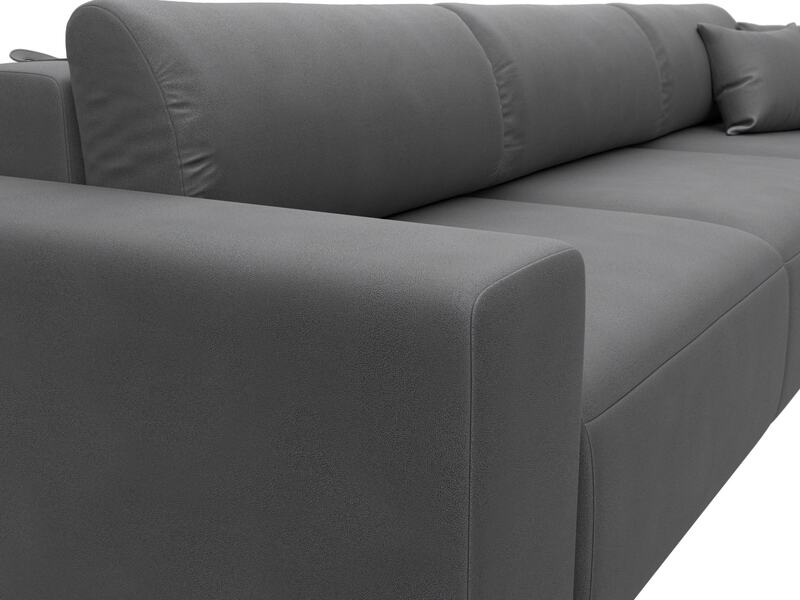 Диван прямой Лига-036 НПБ Классик Лонг, Замша, JOLY 13 серый