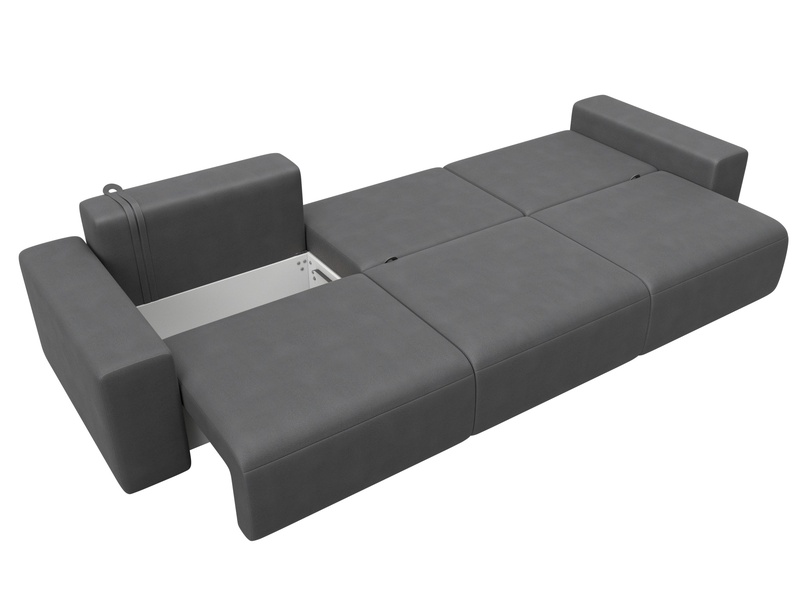 Диван прямой Лига-036 НПБ Классик Лонг, Замша, JOLY 13 серый