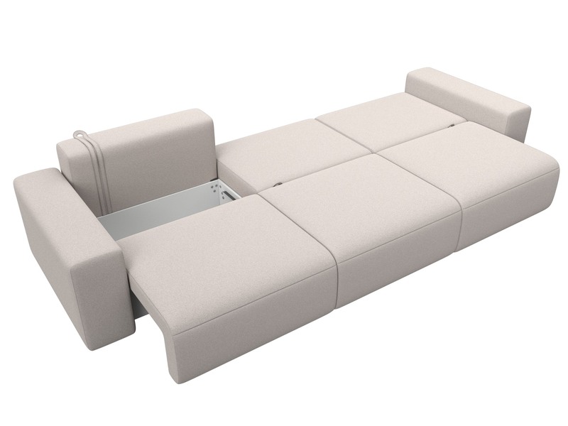 Диван прямой Лига-036 НПБ Классик Лонг, Замша, JOLY 05 бежевый