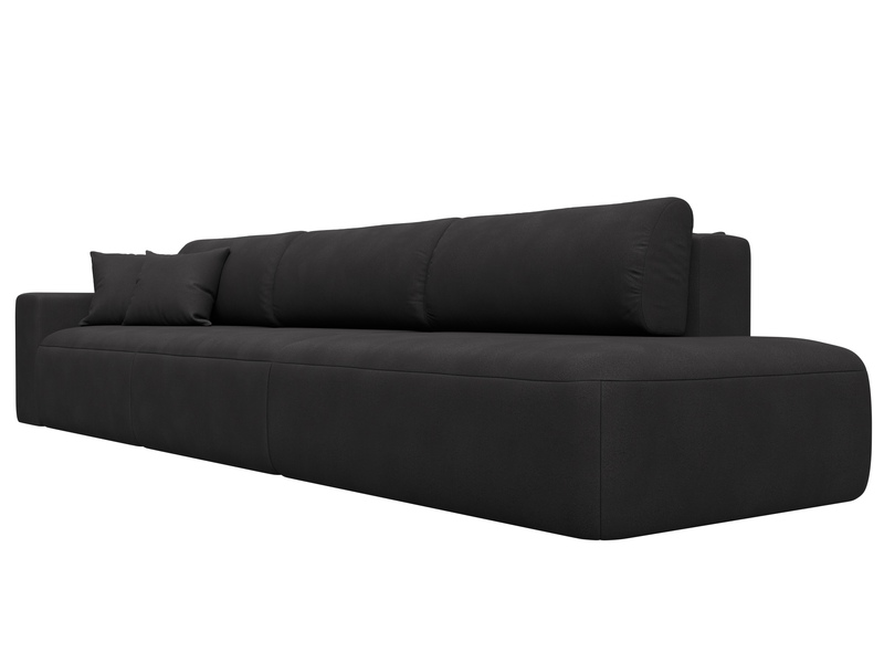 Диван прямой Лига-036 НПБ Модерн Лонг подлокотник слева, Замша, JOLY 08 коричневый