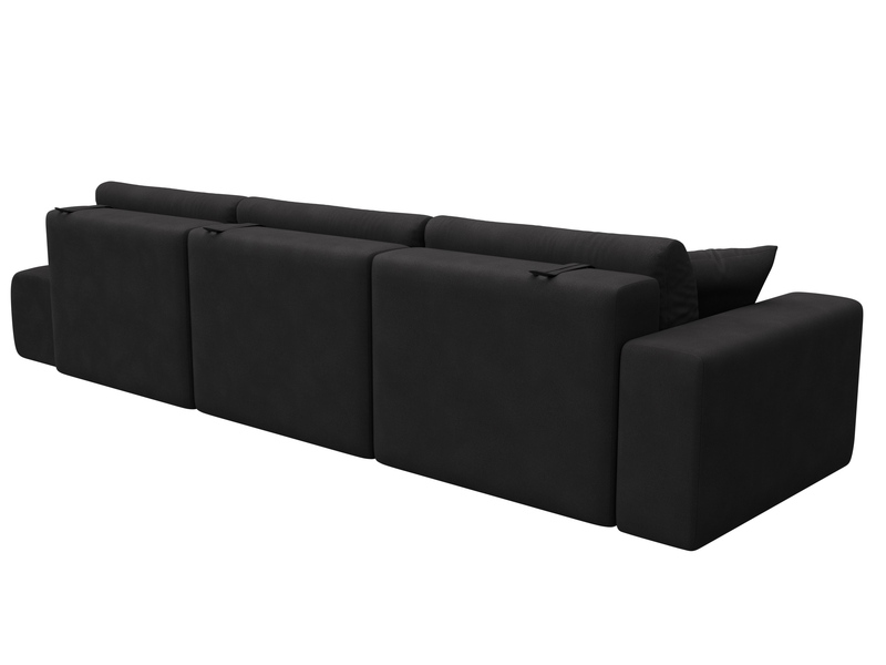 Диван прямой Лига-036 НПБ Модерн Лонг подлокотник слева, Замша, JOLY 08 коричневый