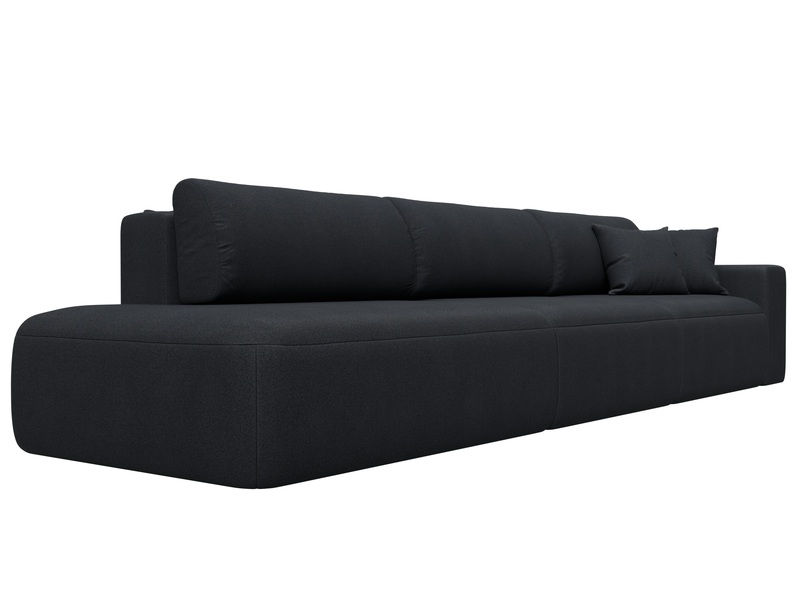 Диван прямой Лига-036 НПБ Модерн Лонг подлокотник справа, Замша, JOLY 16 темно-серый