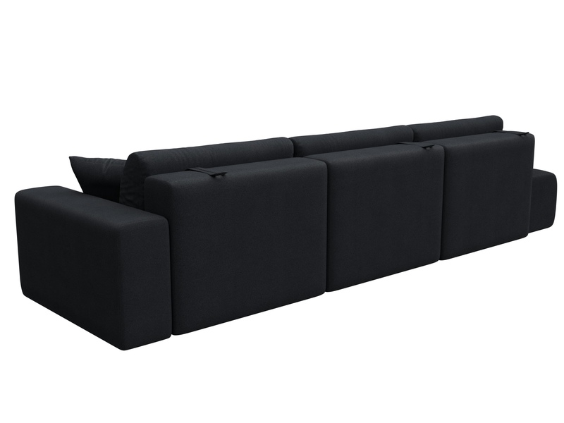 Диван прямой Лига-036 НПБ Модерн Лонг подлокотник справа, Замша, JOLY 16 темно-серый