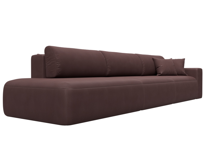 Диван прямой Лига-036 НПБ Модерн Лонг подлокотник справа, Замша, JOLY 09 бордовый