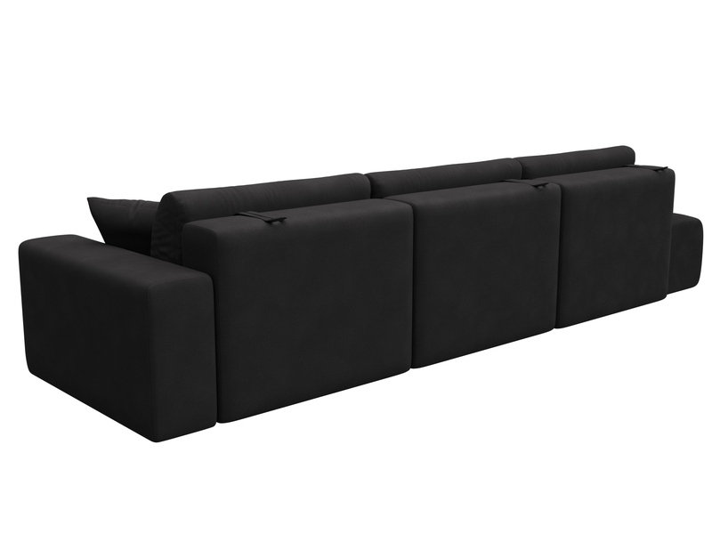 Диван прямой Лига-036 НПБ Модерн Лонг подлокотник справа, Замша, JOLY 08 коричневый