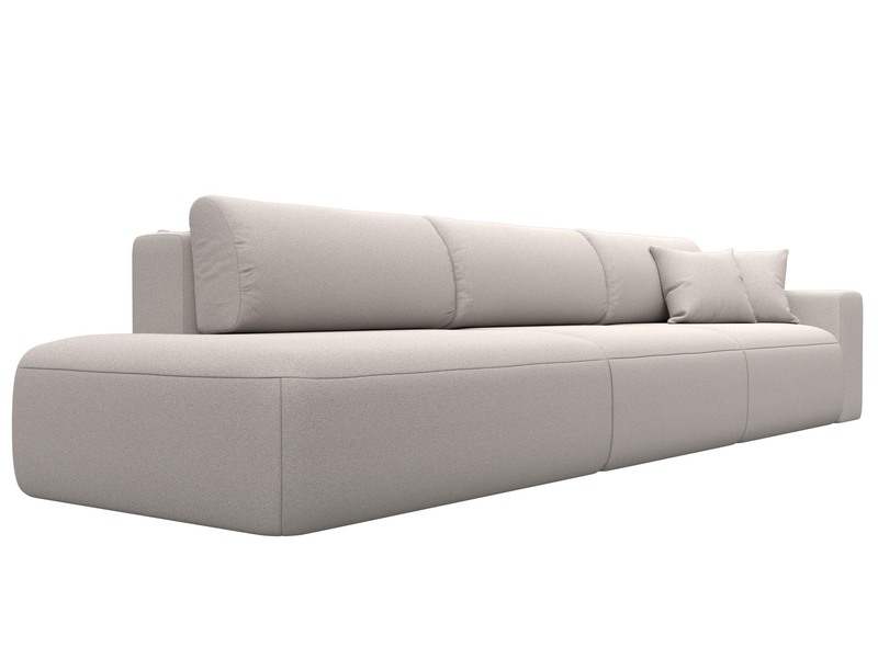 Диван прямой Лига-036 НПБ Модерн Лонг подлокотник справа, Замша, JOLY 05 бежевый