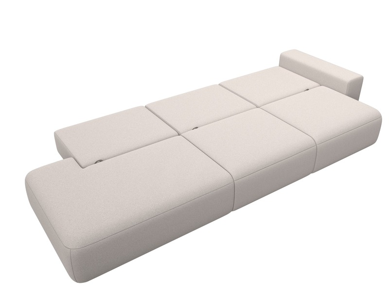 Диван прямой Лига-036 НПБ Модерн Лонг подлокотник справа, Замша, JOLY 05 бежевый