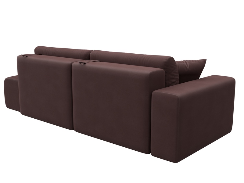 Диван прямой Лига-036 НПБ Модерн подлокотник слева, Замша, JOLY 09 бордовый