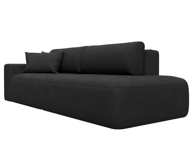 Диван прямой Лига-036 НПБ Модерн подлокотник слева, Замша, JOLY 08 коричневый