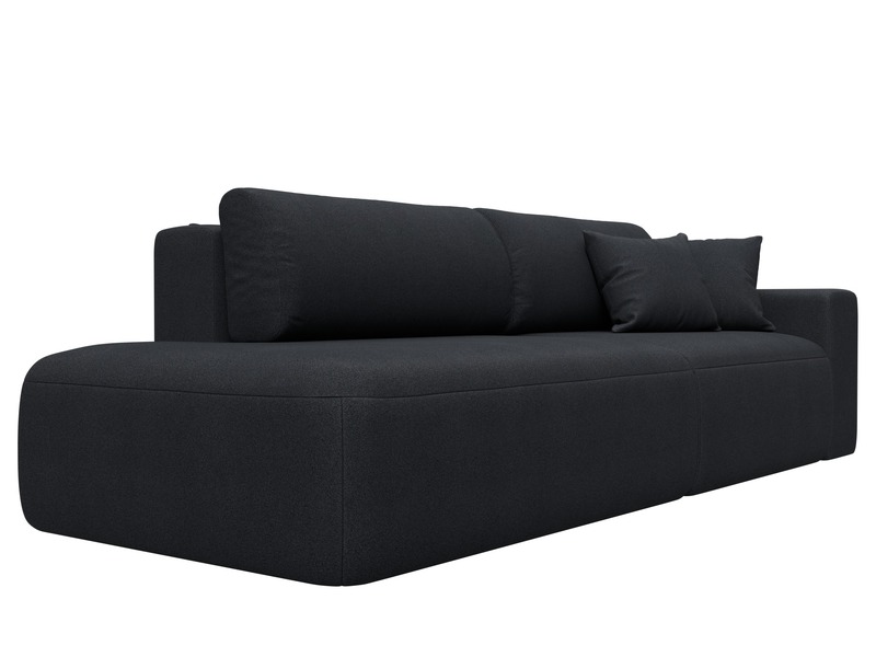 Диван прямой Лига-036 НПБ Модерн подлокотник справа, Замша, JOLY 16 темно-серый