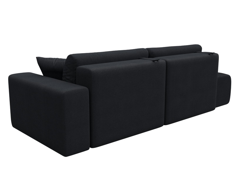 Диван прямой Лига-036 НПБ Модерн подлокотник справа, Замша, JOLY 16 темно-серый