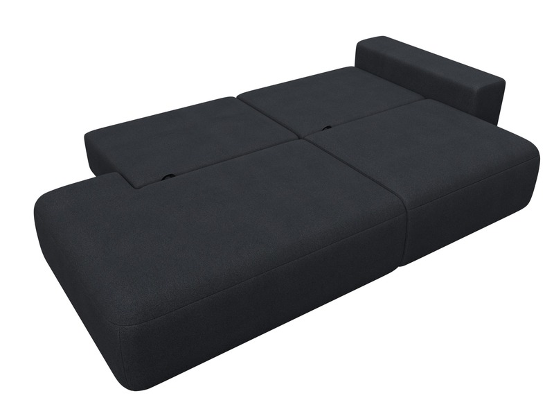 Диван прямой Лига-036 НПБ Модерн подлокотник справа, Замша, JOLY 16 темно-серый