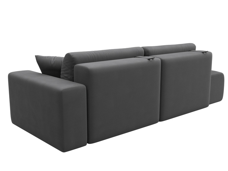 Диван прямой Лига-036 НПБ Модерн подлокотник справа, Замша, JOLY 13 серый