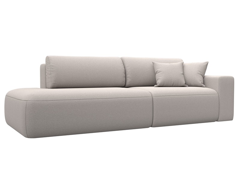 Диван прямой Лига-036 НПБ Модерн подлокотник справа, Замша, JOLY 05 бежевый