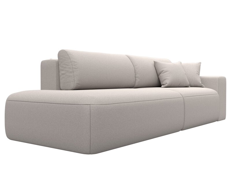 Диван прямой Лига-036 НПБ Модерн подлокотник справа, Замша, JOLY 05 бежевый