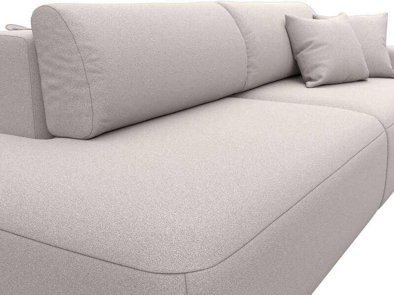 Диван прямой Лига-036 НПБ Модерн подлокотник справа, Замша, JOLY 05 бежевый