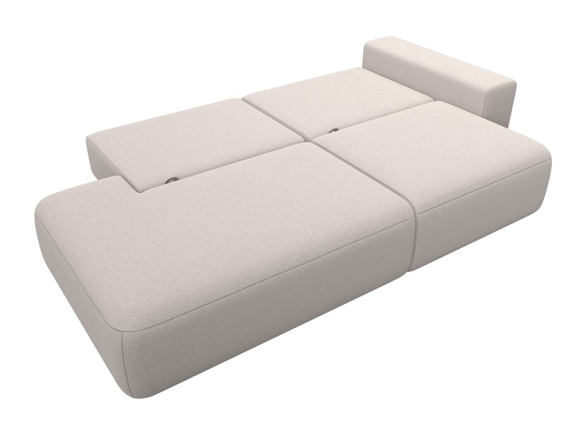 Диван прямой Лига-036 НПБ Модерн подлокотник справа, Замша, JOLY 05 бежевый