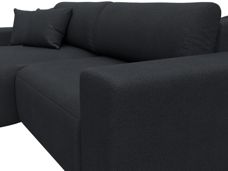 Диван угловой Лига-036 НПБ Классик левый угол, Замша, JOLY 16 темно-серый