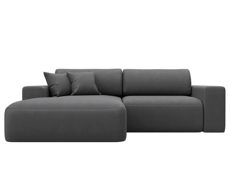 Диван угловой Лига-036 НПБ Классик левый угол, Замша, JOLY 13 серый