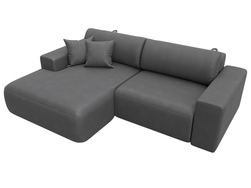 Диван угловой Лига-036 НПБ Классик левый угол, Замша, JOLY 13 серый