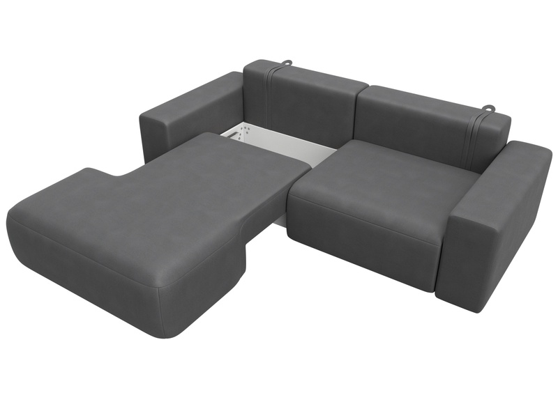 Диван угловой Лига-036 НПБ Классик левый угол, Замша, JOLY 13 серый