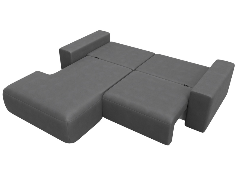 Диван угловой Лига-036 НПБ Классик левый угол, Замша, JOLY 13 серый