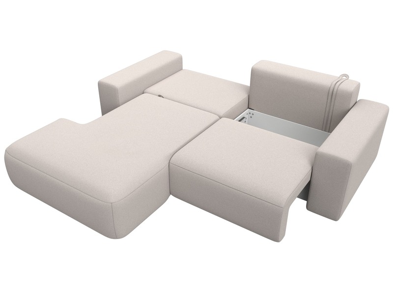 Диван угловой Лига-036 НПБ Классик левый угол, Замша, JOLY 05 бежевый