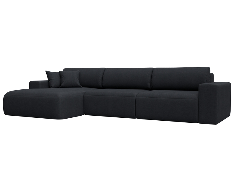 Диван угловой Лига-036 НПБ Классик Лонг левый угол, Замша, JOLY 16 темно-серый