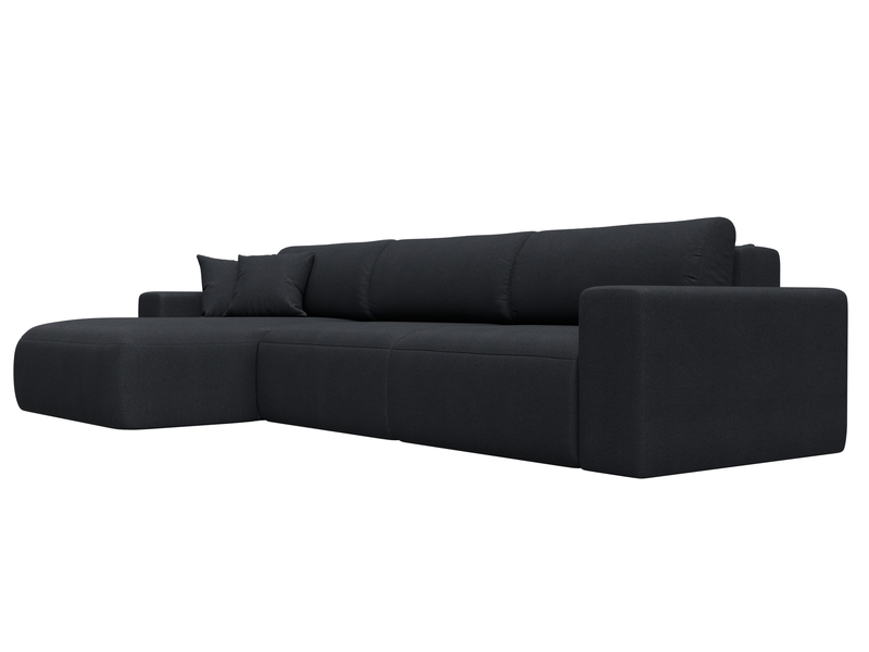 Диван угловой Лига-036 НПБ Классик Лонг левый угол, Замша, JOLY 16 темно-серый