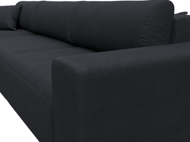 Диван угловой Лига-036 НПБ Классик Лонг левый угол, Замша, JOLY 16 темно-серый