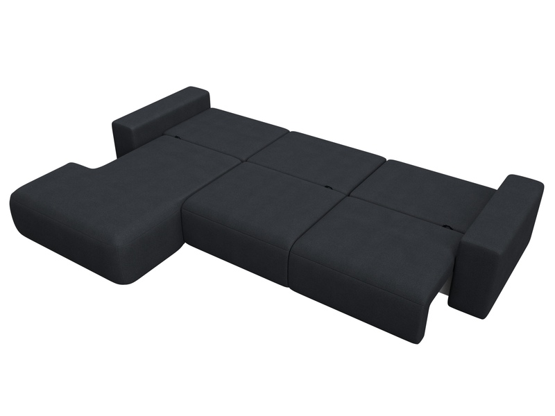 Диван угловой Лига-036 НПБ Классик Лонг левый угол, Замша, JOLY 16 темно-серый