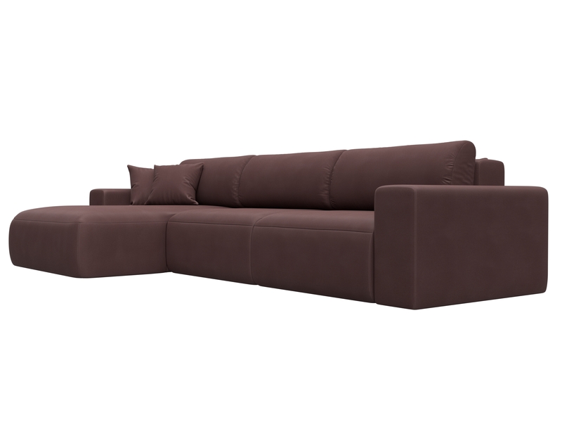 Диван угловой Лига-036 НПБ Классик Лонг левый угол, Замша, JOLY 09 бордовый