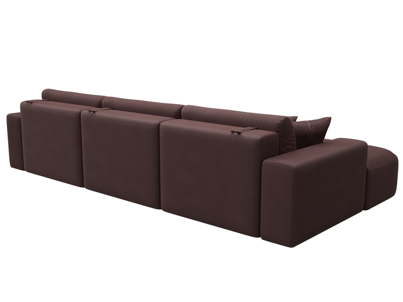 Диван угловой Лига-036 НПБ Классик Лонг левый угол, Замша, JOLY 09 бордовый