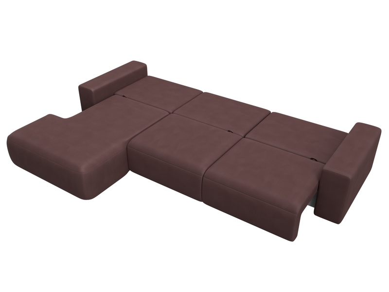 Диван угловой Лига-036 НПБ Классик Лонг левый угол, Замша, JOLY 09 бордовый