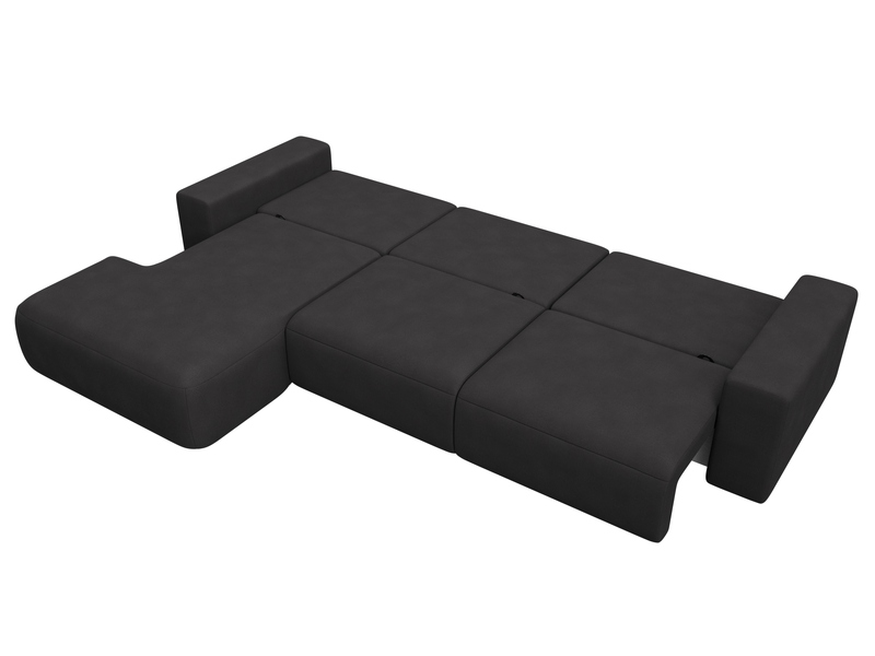 Диван угловой Лига-036 НПБ Классик Лонг левый угол, Замша, JOLY 08 коричневый