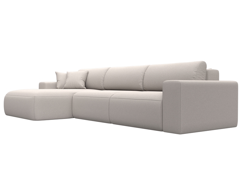 Диван угловой Лига-036 НПБ Классик Лонг левый угол, Замша, JOLY 05 бежевый