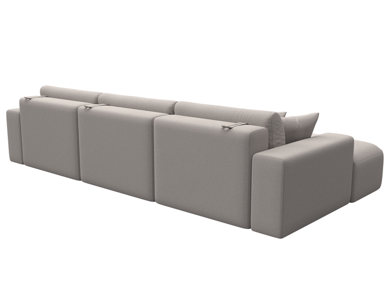 Диван угловой Лига-036 НПБ Классик Лонг левый угол, Замша, JOLY 05 бежевый