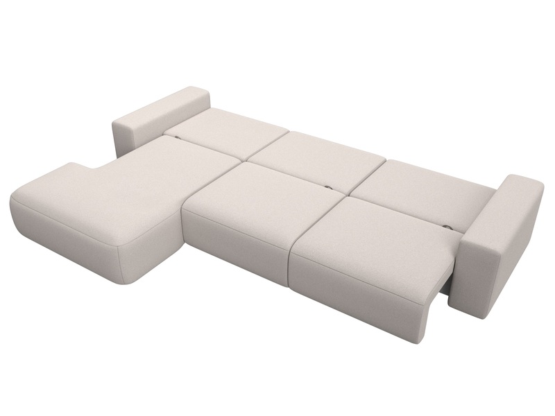 Диван угловой Лига-036 НПБ Классик Лонг левый угол, Замша, JOLY 05 бежевый