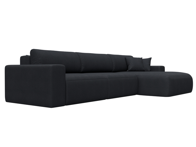 Диван угловой Лига-036 НПБ Классик Лонг правый угол, Замша, JOLY 16 темно-серый