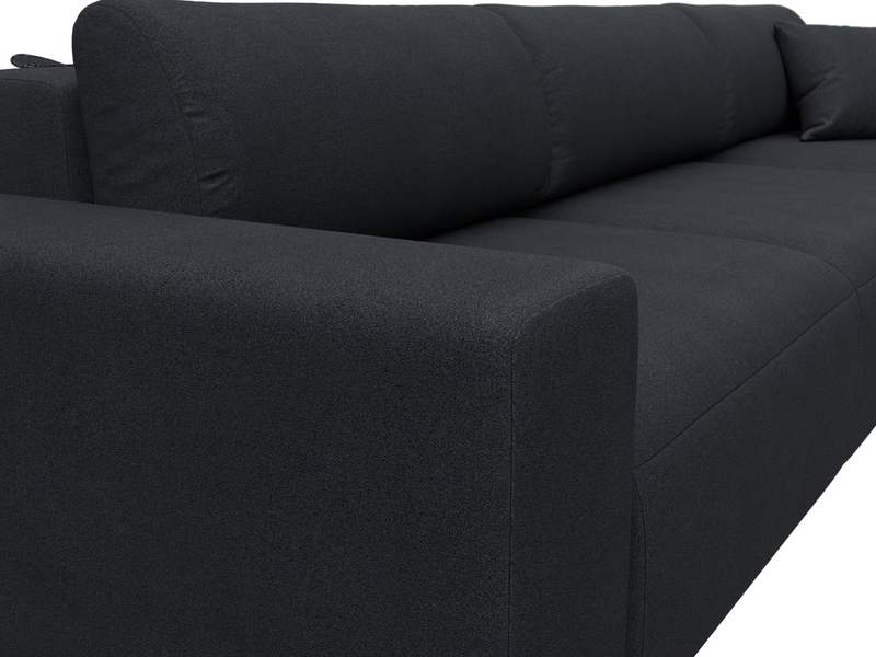 Диван угловой Лига-036 НПБ Классик Лонг правый угол, Замша, JOLY 16 темно-серый