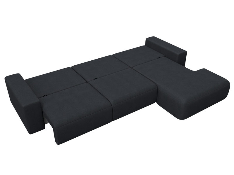 Диван угловой Лига-036 НПБ Классик Лонг правый угол, Замша, JOLY 16 темно-серый