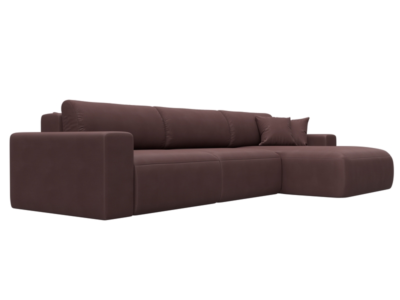 Диван угловой Лига-036 НПБ Классик Лонг правый угол, Замша, JOLY 09 бордовый