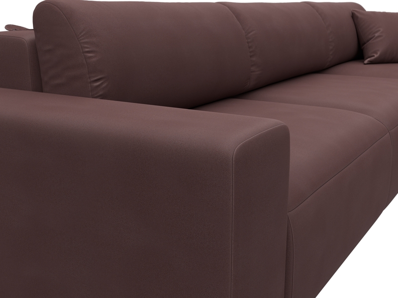 Диван угловой Лига-036 НПБ Классик Лонг правый угол, Замша, JOLY 09 бордовый