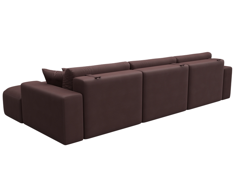 Диван угловой Лига-036 НПБ Классик Лонг правый угол, Замша, JOLY 09 бордовый