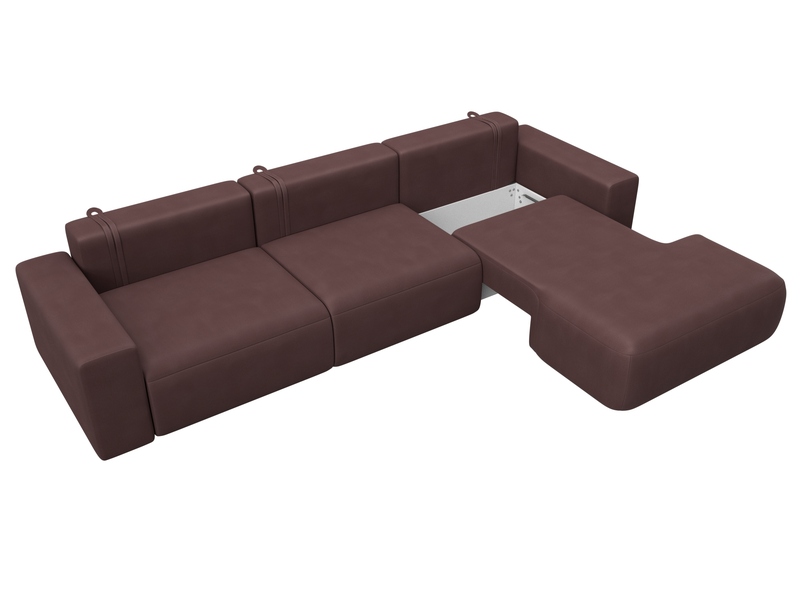 Диван угловой Лига-036 НПБ Классик Лонг правый угол, Замша, JOLY 09 бордовый