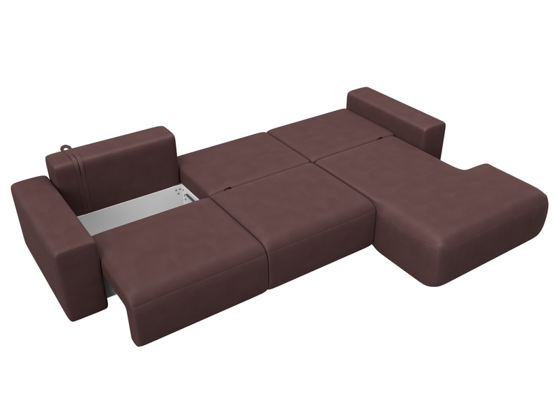 Диван угловой Лига-036 НПБ Классик Лонг правый угол, Замша, JOLY 09 бордовый