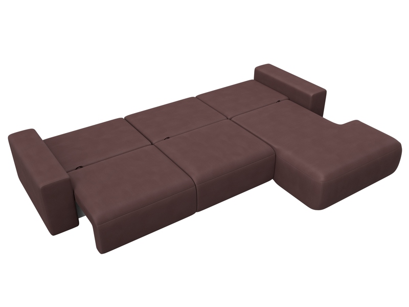 Диван угловой Лига-036 НПБ Классик Лонг правый угол, Замша, JOLY 09 бордовый